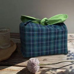 Custom Name British plaid insulated lunch bag bento bag, zero waste , Eco Friendly lunch box cloth School Gift for women christmas gift