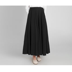 Custom size cotton skirt loose skirts A-line elastic waist skirt travel skirt beach skirt black christmas gift