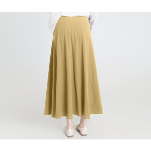 Custom size cotton skirt loose skirts A-line elastic waist skirt travel skirt beach skirt yellow christmas gift