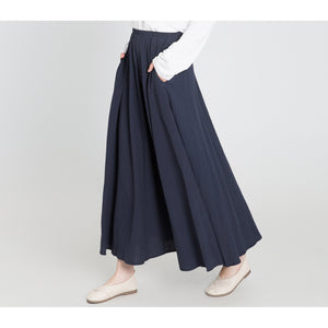 Custom size cotton skirt loose skirts A-line elastic waist skirt travel skirt beach skirt yellow christmas gift