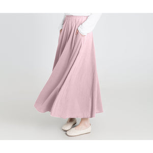 Custom size cotton skirt loose skirts A-line elastic waist skirt travel skirt beach skirt black christmas gift