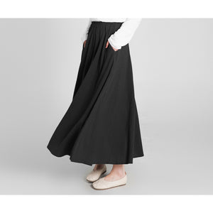 Custom size cotton skirt loose skirts A-line elastic waist skirt travel skirt beach skirt yellow christmas gift