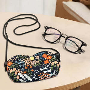 Personalized sunglass Adjustable crossbody bag,hand embroidered pouch,glasses padded pouch neck bag,Coin Purse,Sunglasses bag Embroidered#01