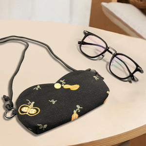 Personalized sunglass Adjustable crossbody bag,hand embroidered pouch,glasses padded pouch neck bag,Coin Purse,Sunglasses bag Embroidered #2