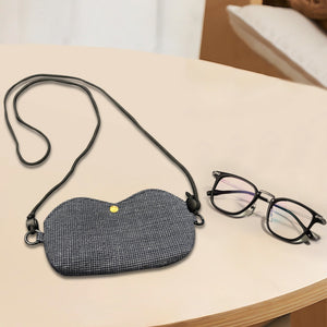 Personalized sunglass Adjustable crossbody bag,hand embroidered pouch,glasses padded pouch neck bag,Coin Purse,Sunglasses bag gift for him