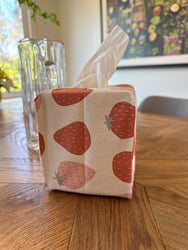 Tissue Box Cover, Tissue Dispenser, Home Gift,Housewarming gift,Mothers Day Gift,Kitchen Decor,Bathroom Decor,Strawberry