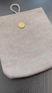 Hemp Gray Kindle Sleeve, Padded Book Sleeve, Book Pouch，Kindle Paperwhite Case, Kindle Oasis Cover, IPad Sleeve, Cute Book Sleeve