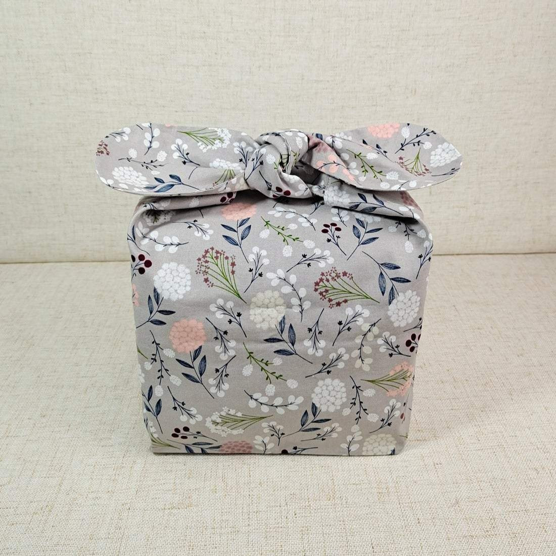 Grey Dandelion Cotton Bento Lunch Bag