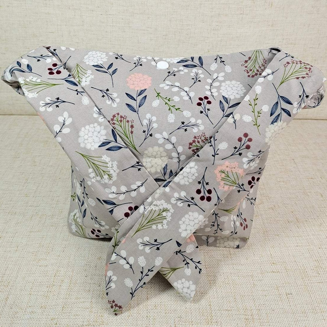 Grey Dandelion Cotton Bento Lunch Bag