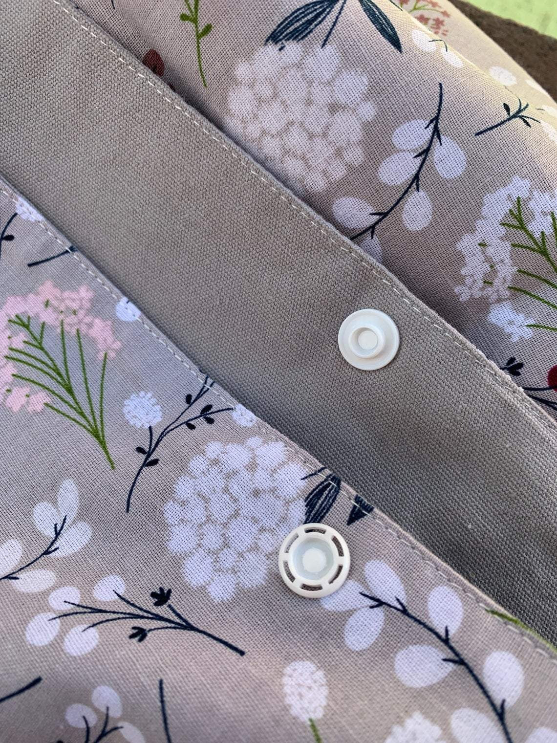 Grey Dandelion Cotton Bento Lunch Bag