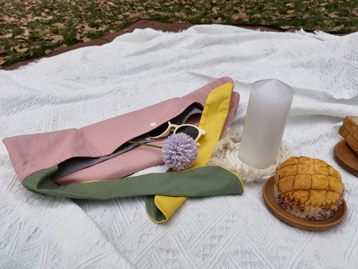 Pink Cotton Bento Lunch Bag