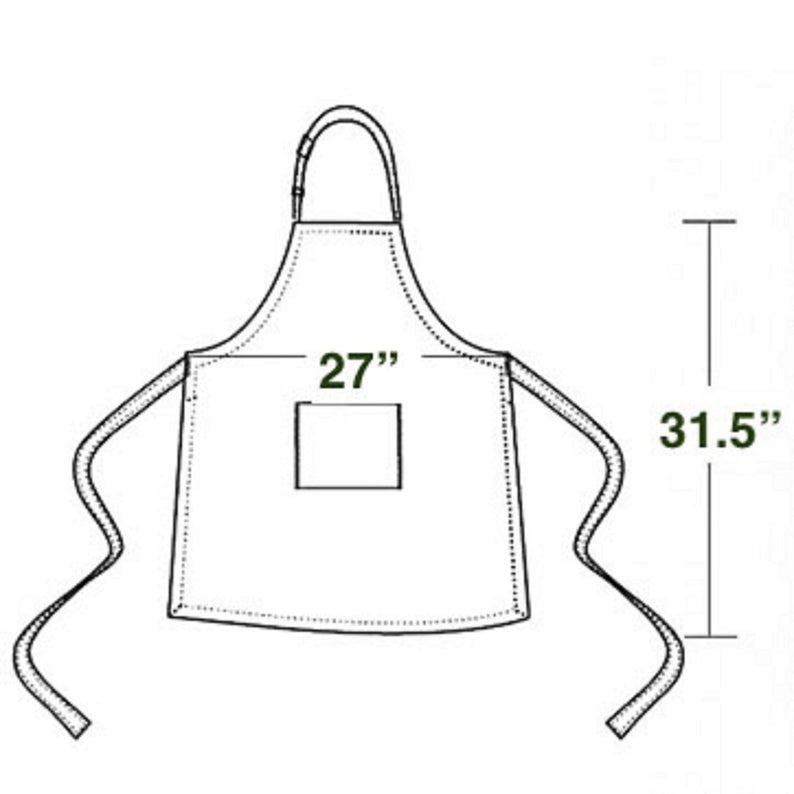 Gray Leather Strap Apron