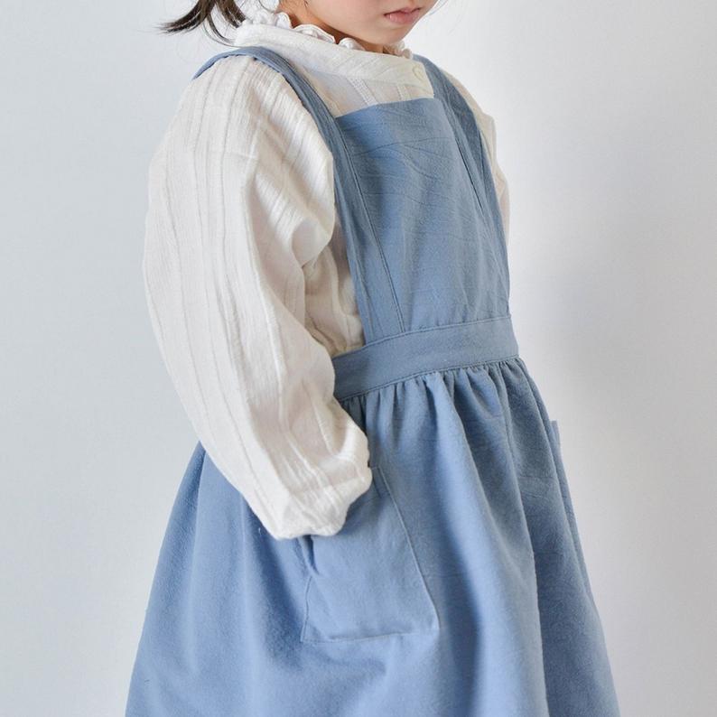 Baby Blue Pinafore Kids Apron