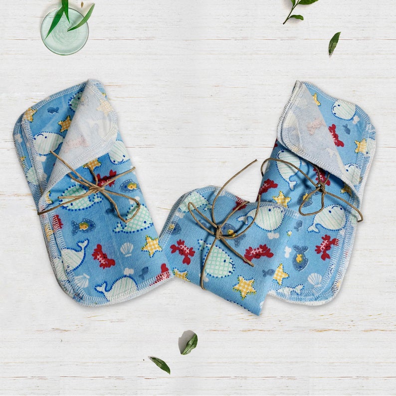 Multi-Use Soft Towel, Set of 12 — Baby Whale