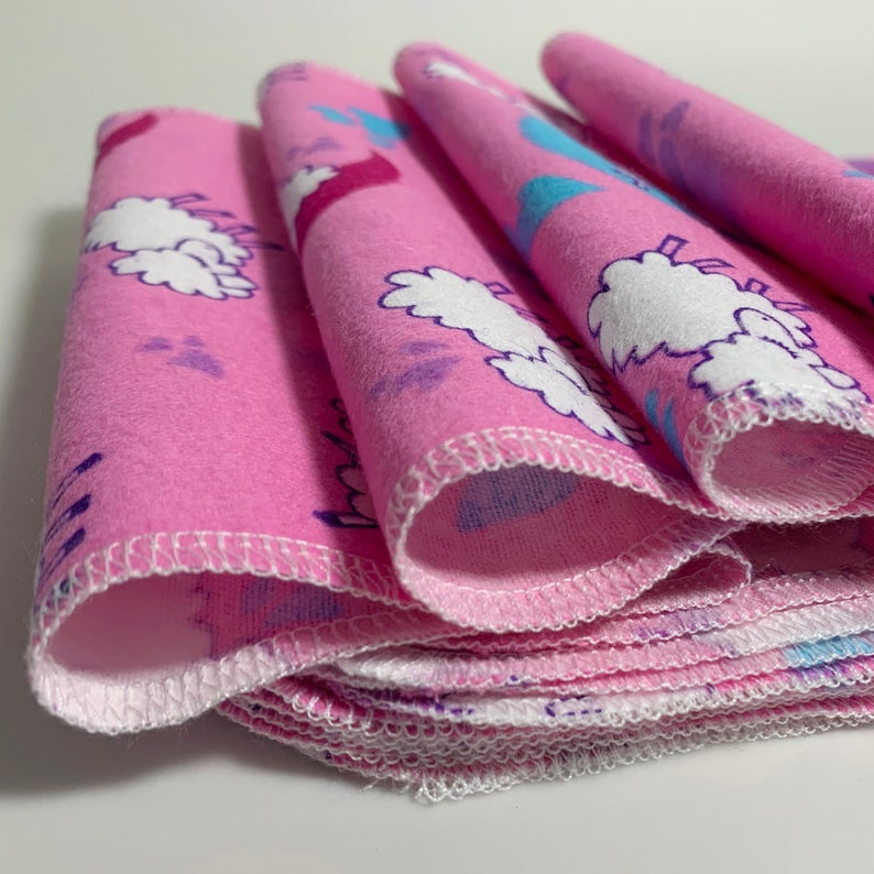 Multi-Use Soft Towel, Set of 12 — Pink Little Sheep