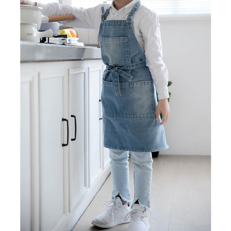 Hostess Denim Pockets Kids' Apron