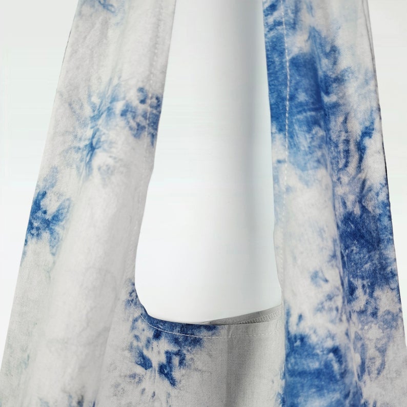 Tie-dye Adjustable Linen Tote Bag