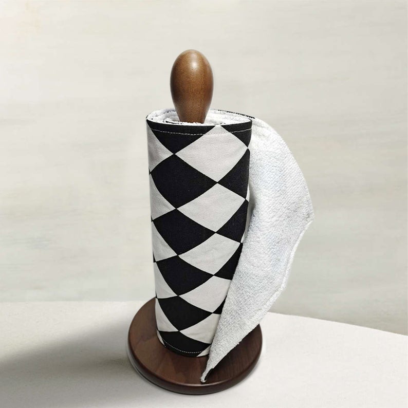 Reusable Unpaper Towels — Black and White Diamond