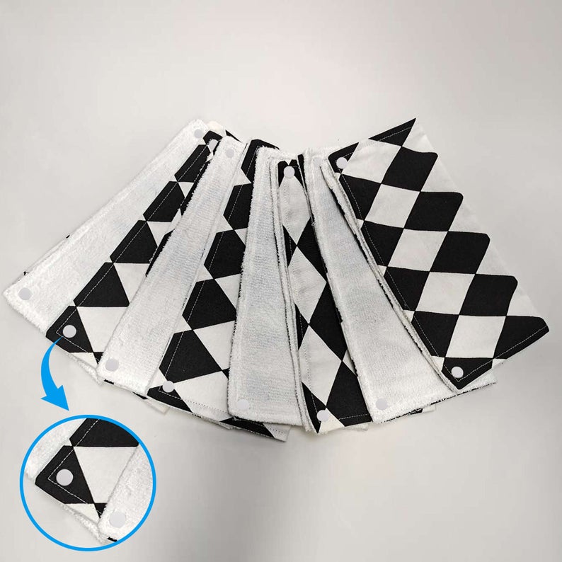 Reusable Unpaper Towels — Black and White Diamond