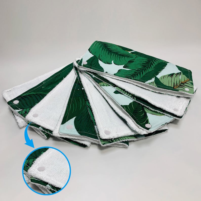 Reusable Unpaper Towels — Green Leaves