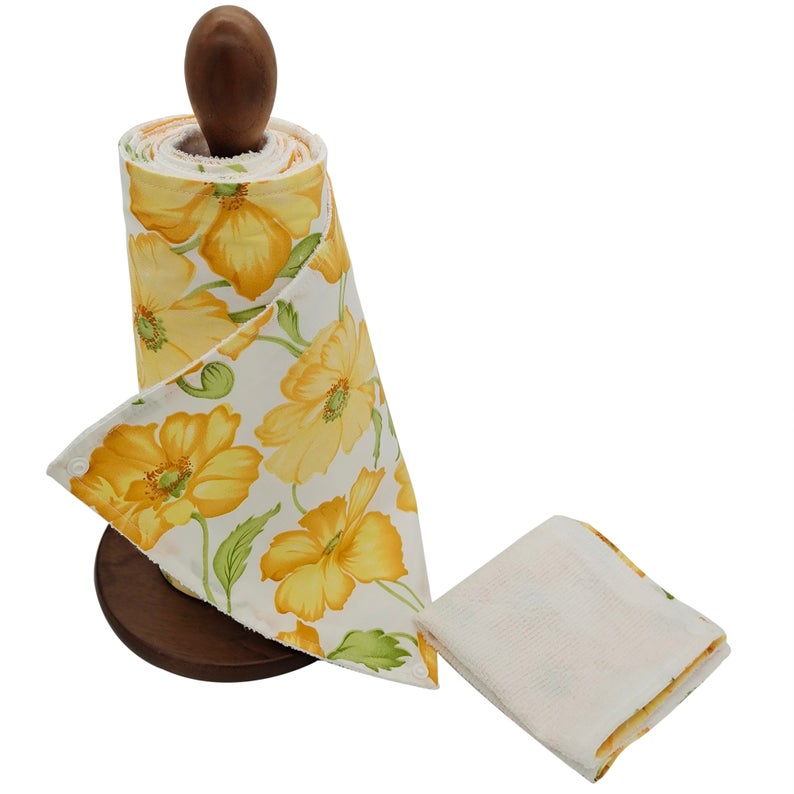 Reusable Unpaper Towels — Yellow flowers