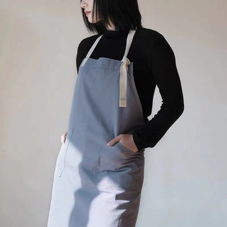 Blue Removable Strap Waterproof Apron