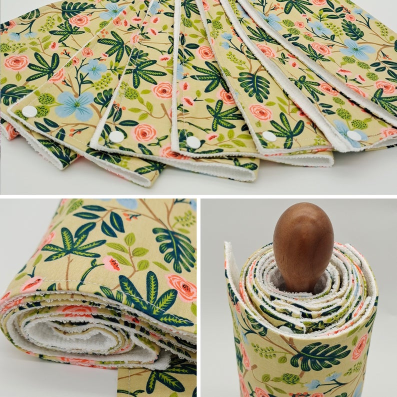 Reusable Unpaper Towels — Spring Rose Garden