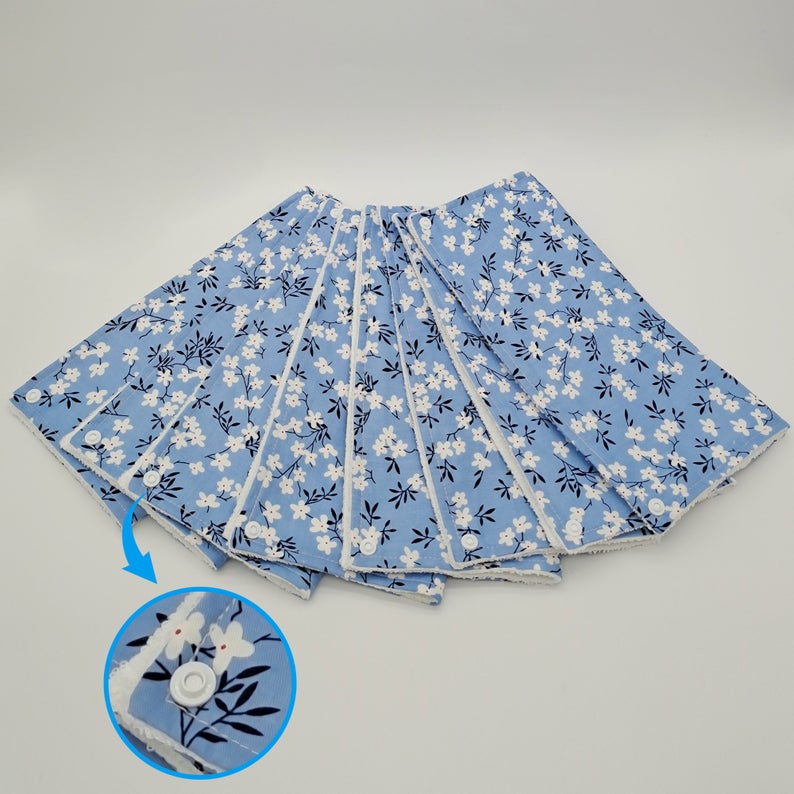 Reusable Unpaper Towels — White Flowers