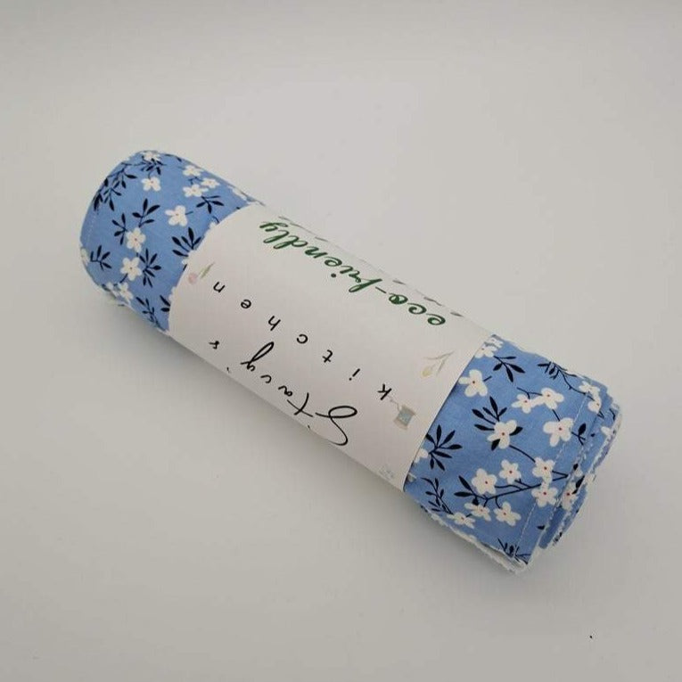 Reusable Unpaper Towels — White Flowers