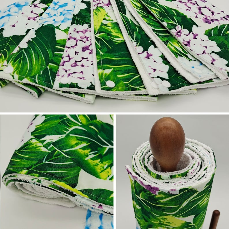 Reusable Unpaper Towels — French Hydrangea