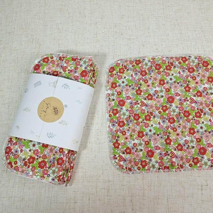 Multi-Use Soft Towel, Set of 12 — Pink Flower Garden