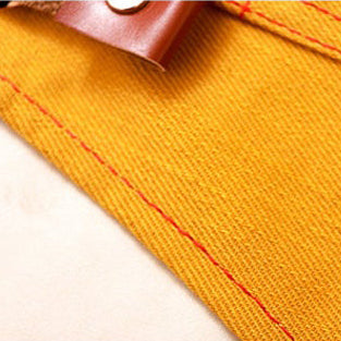 Yellow and Green Denim Apron