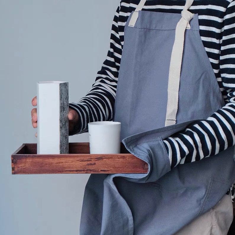 Blue Removable Strap Waterproof Apron
