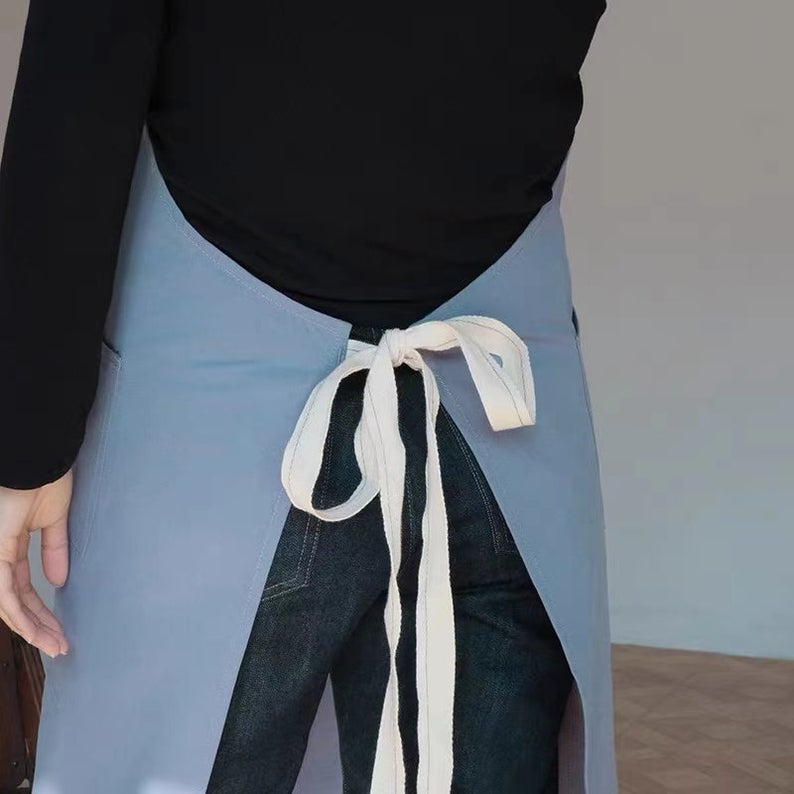 Blue Removable Strap Waterproof Apron