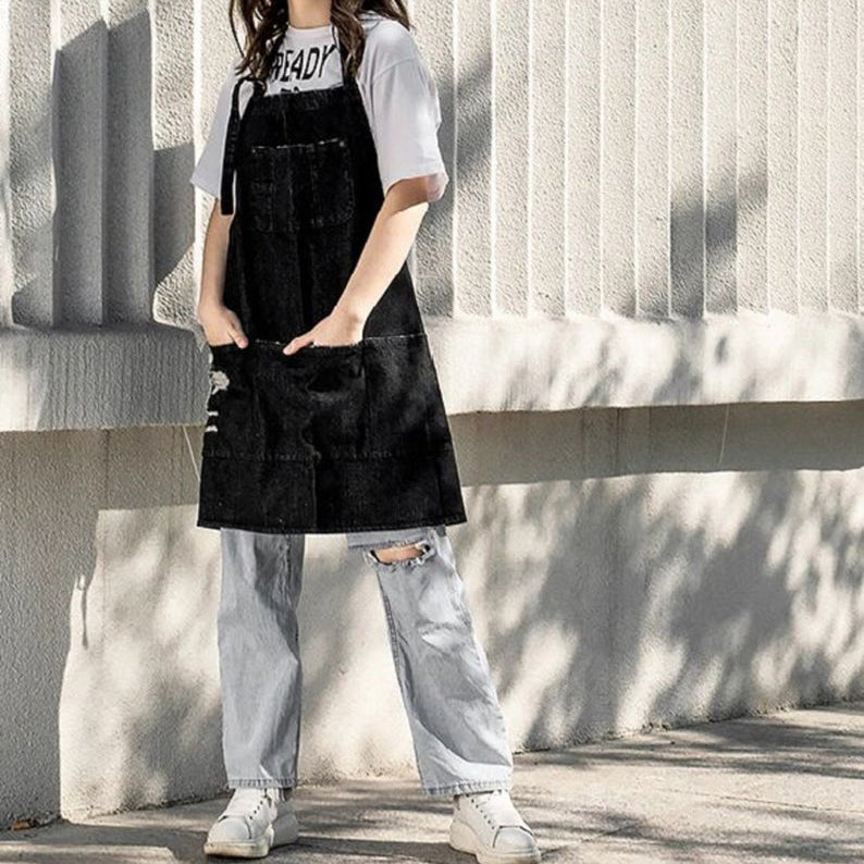 Black Denim apron