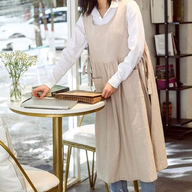 Oat Oversized Full Body Apron