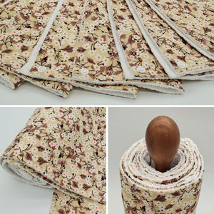 Rolled unpaper kitchen towels, Zero waste dish towels, Thick reusable paper towels roll with snaps ,eco-friendly kitchen— Autumn Florals