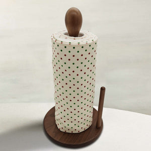Unpaper Kitchen Towels, Zero Waste, Reusable paper towels roll with snaps Kitchen Clothes, eco-friendly Dish Towels — Christmas Polka Dots