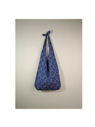 Blue Retro tote bag, cotton linen tote bag, market bag,adjustable bag，beach bag Christmas gift