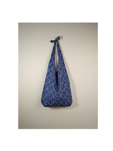 Blue Retro tote bag, cotton linen tote bag, market bag,adjustable bag，beach bag Christmas gift