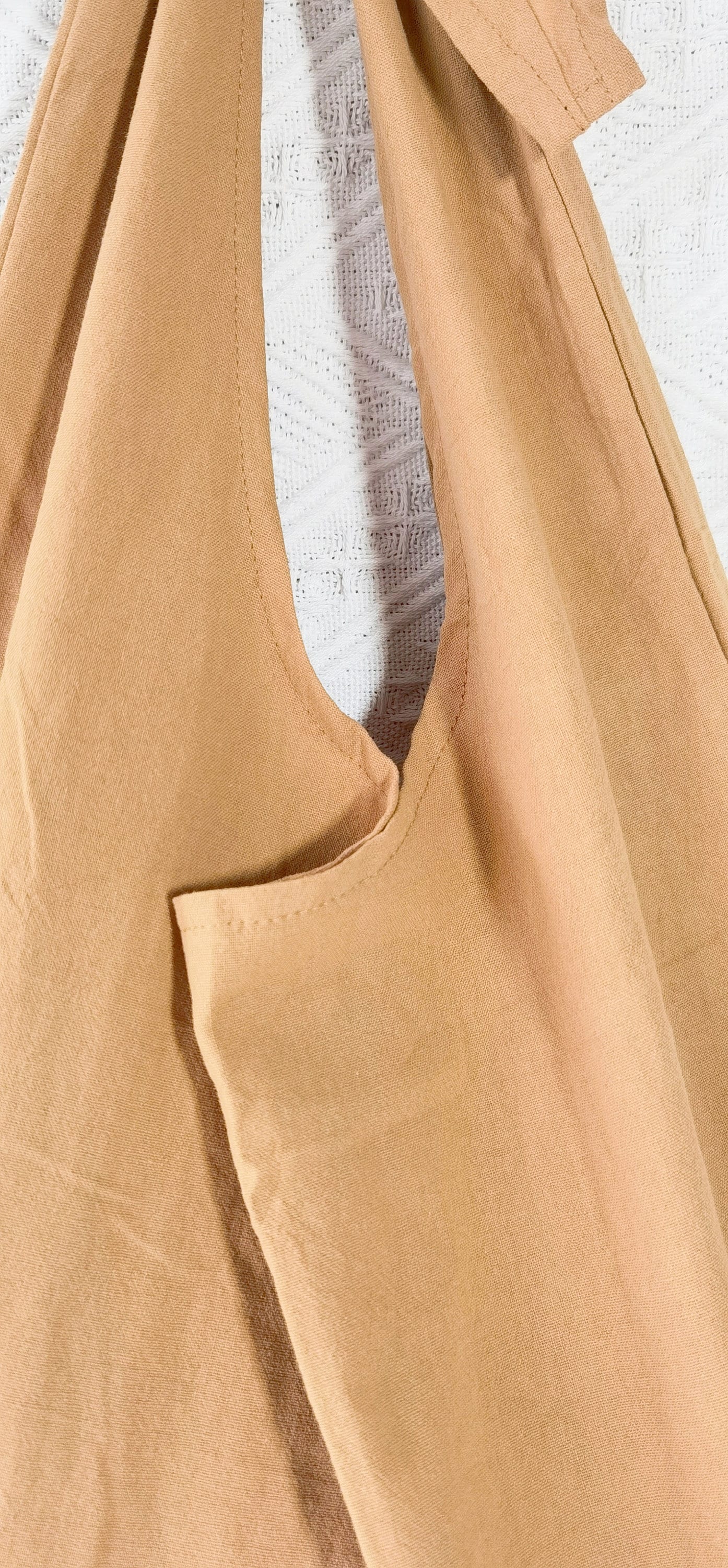 Caramel colour tote bag, linen tote bag, market bag, linen bag, adjustable bag travel bag，beach bag,school bag