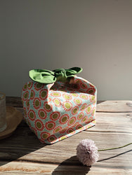 Sunflower Reusable   lunch bag bento bag, zero waste , Eco Friendly  lunch box cloth School Gift for Kids women
