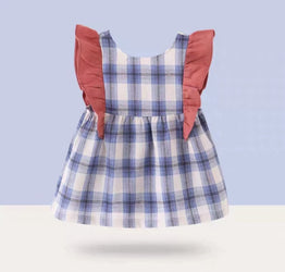 Blue Toddlers  kids apron Waterproof and dirt-proof Princess dress design Christmas gift,Multiple colors